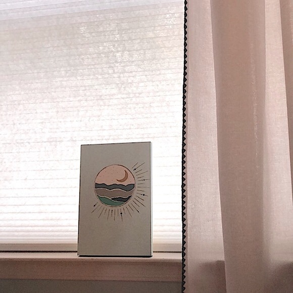 🌙🌊 Boho Original Wall Art - “Moonlit Ocean” - On 11.5” x 8” Wood. - Picture 3 of 5